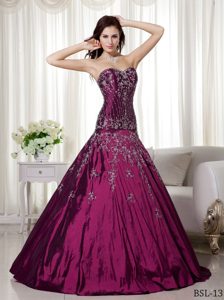 Sweetheart Taffeta Quinceanera Dress with Beading and Embroidery on Sale