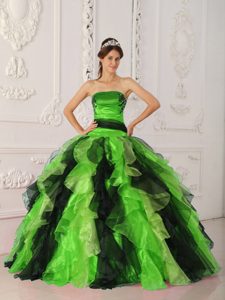 Discount Muti-Color Ball Gown Dress for Quinceanera with Ruffles