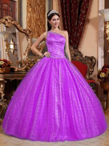 Sweet Sixteen Quince Dresses with Beading and One Shoulder on Sale