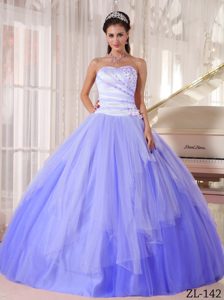 Affordable Sweetheart Floor-length Tulle Sweet 15 Dresses with Beading