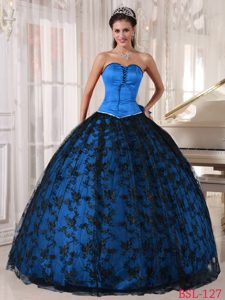 Teal Sweetheart Sweet Sixteen Dresses in Tulle and Taffeta on Promotion