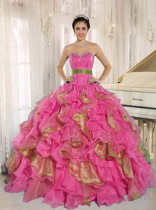 Stylish Multicolor Sweetheart Quinceanera Dresses with Ruffles and Appliques