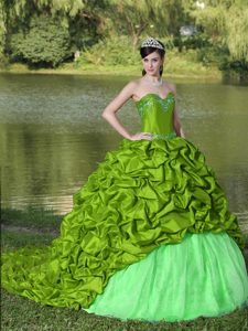 Exquisite Style for 2013 Quinceanera Gowns with Appliques and Pick-ups on Sale