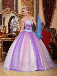 Elegant Muti-Color Ball Gown Sweetheart Quinceanera Dresses in Tulle