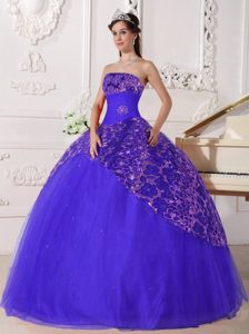 Strapless Tulle Affordable Quinceanera Dress with Beading and Ruching