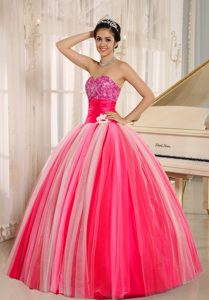 2014 Wonderful Tulle Lace-up Spring Quinceanera Dresses in Multi-color