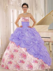 Classical Sweetheart Beaded Multi-color Quinces Dresses with Pick-ups