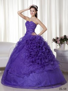 Sweetheart Organza Beading and Ruche Sweet Sixteen Quinceanera Dresses