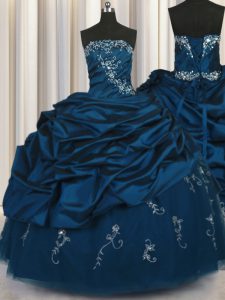 Glorious Sleeveless Beading and Appliques and Embroidery and Pick Ups Lace Up 15th Birthday Dress