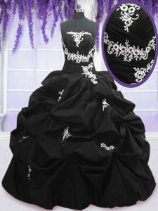 Sleeveless Appliques and Pick Ups Lace Up 15th Birthday Dress