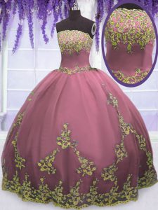 Trendy Floor Length Ball Gowns Sleeveless Lilac Quinceanera Gown Zipper