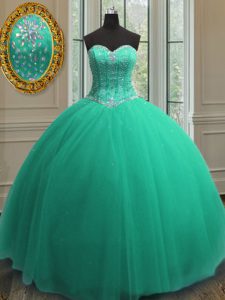 Best Sleeveless Beading and Sequins Lace Up Quinceanera Dresses