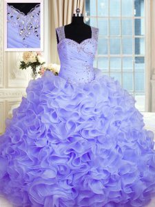 Floor Length Ball Gowns Sleeveless Lavender 15th Birthday Dress Zipper