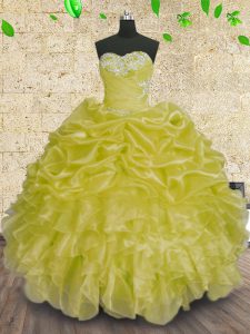 Cheap Sleeveless Lace Up Floor Length Beading and Appliques and Ruffles and Ruching 15 Quinceanera Dress