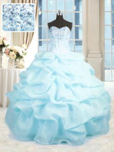 Sleeveless Lace Up Floor Length Beading and Ruffles Quinceanera Dresses