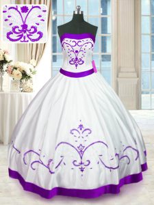 Enchanting Sleeveless Lace Up Floor Length Beading and Embroidery Quinceanera Dresses