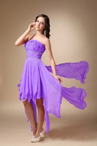 A-line Asymmetrical Charming Quinceanera Dama Dresses in Lavender