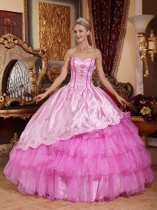 Ball Gown Sweetheart Cheap Dress for Quince in Taffeta and Organza