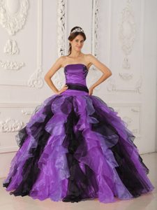 Strapless Quinceanera Gown with Appliques and Ruffles on Promotion