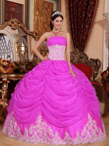 Strapless Organza Quinces Dresses for Wholesale Price with Beading