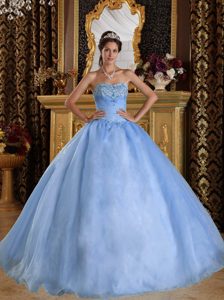Popular Lilac Sweetheart Strapless Organza Beaded Dresses for Quince in 2013