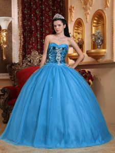Fashionable Tulle Beaded Sweetheart Quinceanera Gown Dresses for Spring