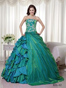 Strapless Floor-length Taffeta Lace-up Gorgeous Quinceanera Gown for 2013