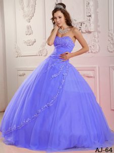 Beaded Lace-up Floor-length 2013 Beautiful Sweet Sixteen Dresses in Lilac