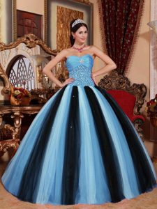 Multi-colored Ball Gown Beaded Quinceanera Dress with Heart Shaped Neckline