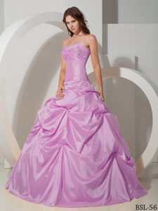 Lovely Sweetheart Taffeta Quinceanera Dresses with Pick Ups and Beading