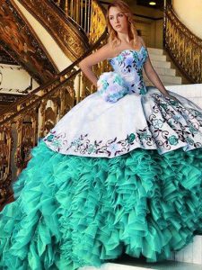 Wonderful Floor Length Ball Gowns Sleeveless Multi-color 15th Birthday Dress Lace Up