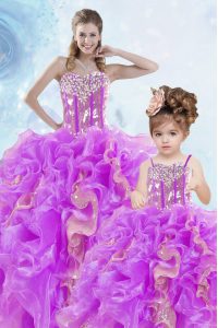 Sequins Floor Length Multi-color Quinceanera Gowns Sweetheart Sleeveless Lace Up