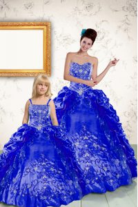 Sleeveless Beading and Embroidery and Pick Ups Lace Up Sweet 16 Quinceanera Dress