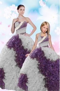 Sleeveless Beading and Sequins Lace Up Sweet 16 Dresses
