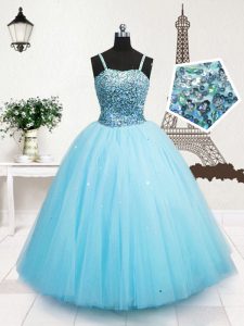 Charming Sleeveless Beading and Sequins Zipper Little Girls Pageant Dress Wholesale