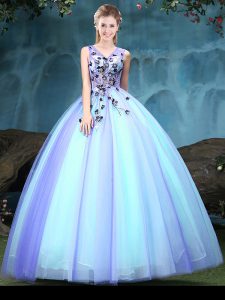 Customized Floor Length Ball Gowns Sleeveless Multi-color Sweet 16 Dresses Lace Up
