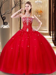 Stunning Sleeveless Lace Up Floor Length Beading and Embroidery Quinceanera Dress